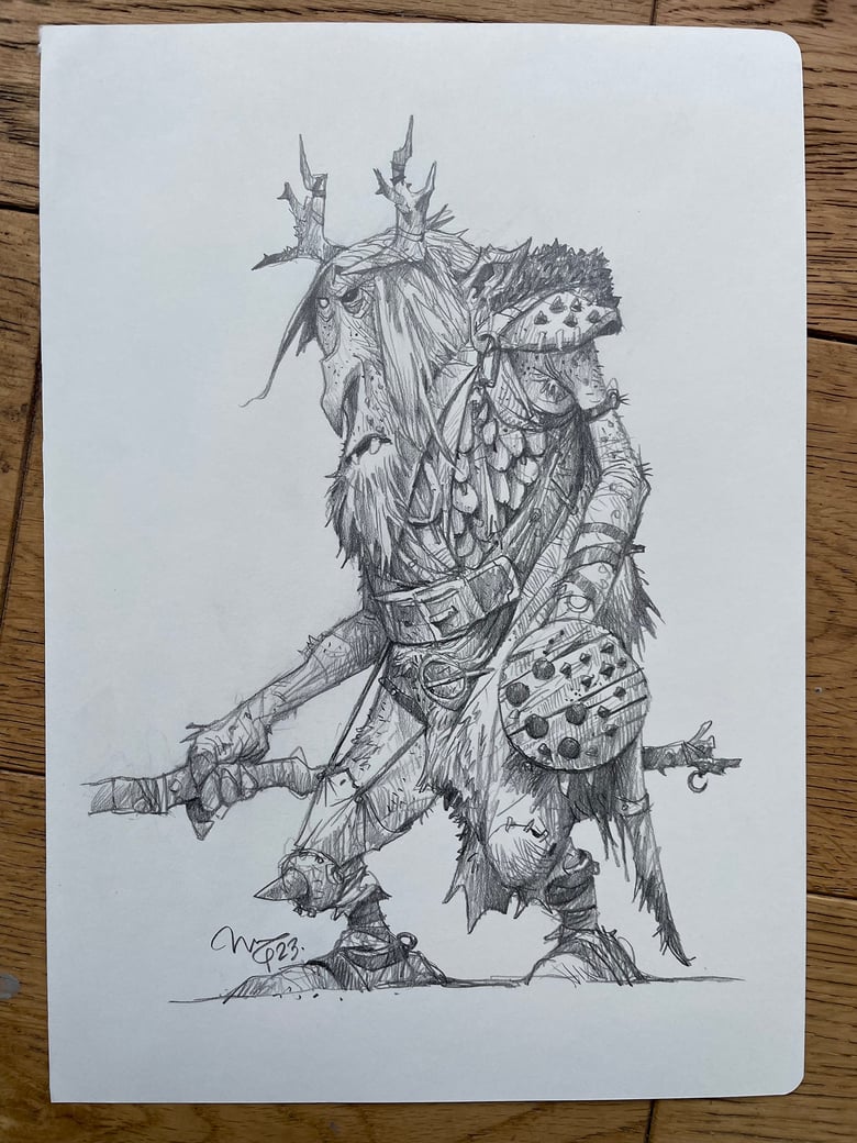 Image of 'Warrior Troll 2' original artwork.