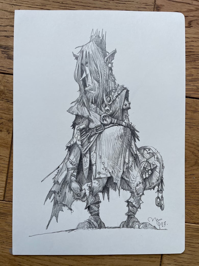 Image of 'Warrior Troll 3' original artwork.