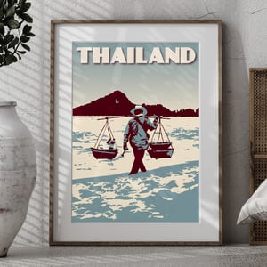 Image of Vintage poster Thailand - Hua Hin - Fine Art Print 