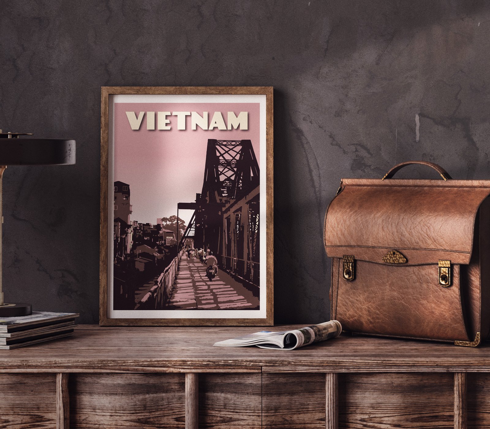 Vintage Souvenirs Vietnam - Posters & Maps | Vintage Poster