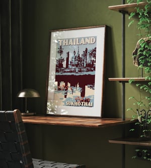Image of Vintage poster Thailand - Sukhothai - Fine Art Print 