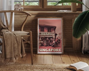 Image of Vintage poster Singapore - Circular Road - Fine Art Print