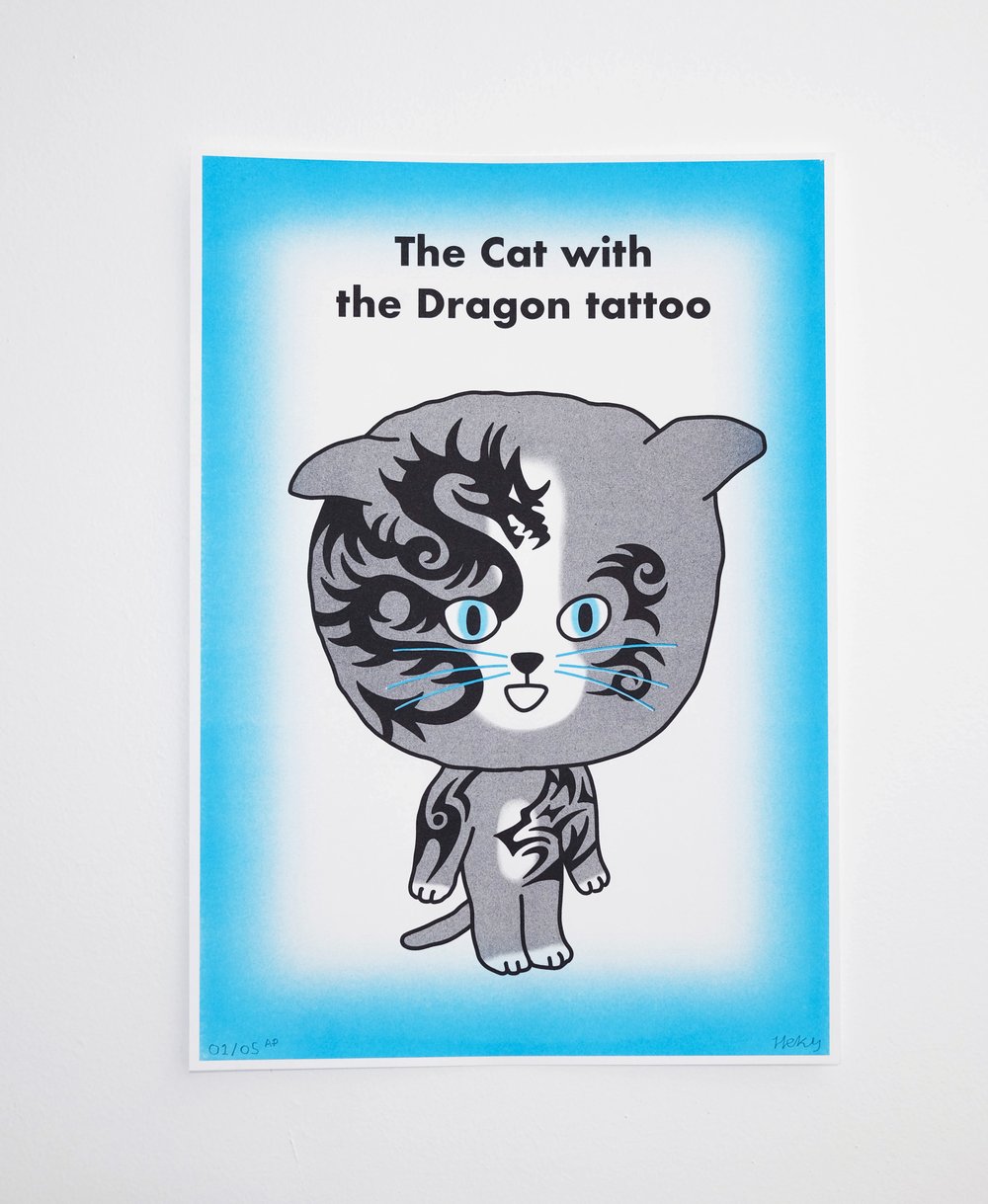 The cat with the dragon tattoo