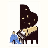 Image 2 of 'The Pianist' Silk-Screen Print