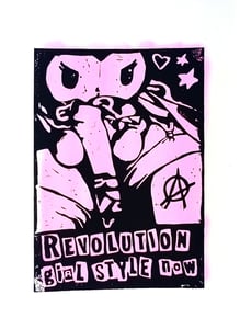 Image of EMMA HARVEY - Revolution Girl Style Now [2] - A4 lino print (2023)