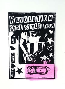 Image of EMMA HARVEY - Revolution Girl Style Now [I] - A4 lino print (2023)