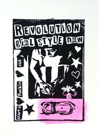 Image 1 of EMMA HARVEY - Revolution Girl Style Now [I] - A4 lino print (2023)