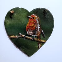 Image 1 of Loveheart Robin On Branch Greeting Card