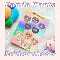 Image 2 of Panda Dessert Tarts Sticker Sheet