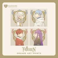 Image 1 of Frieren - Anime Square Art Print Frieren, Himmel, Stark, Fern, Ubel and Land