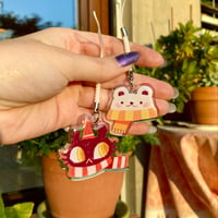 Cat and Bear Keychain