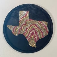 Image of Texas Wall Art 14” Round 4