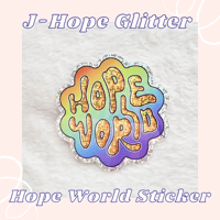 Image 2 of Hope World Glitter Holographic Sticker