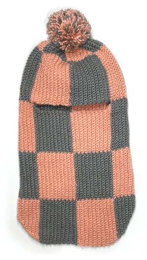 Image of JUMBO CHECKERED gray pink / CARREAUX JUMBO gris rose