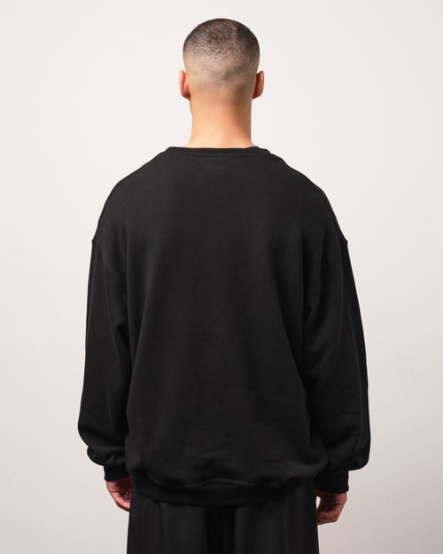 Image of Black Signature Crewneck Sweatshirt