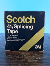 Image 1 of 3M 1/2" 66' 41 Series Pro Audio White Tinted Archival Splicing Tape