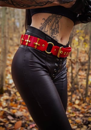 Image of Red Sacrilege Belt ONE OF A KIND