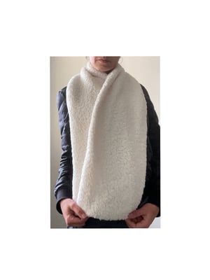 Image of winter white sherpa scarf/ on sale!