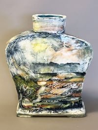 Image 2 of Vale and Barn swallow Vase- Laurie Shaman