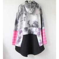 Image 3 of chillin tiedye mushroom pink courtneycourtney adult L/XL extra large hoodie sweatshirt tunic mini 