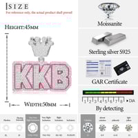 Image 5 of Custom Letter  Moissanite Pendant