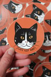 Cats Not Kids Circle Sticker