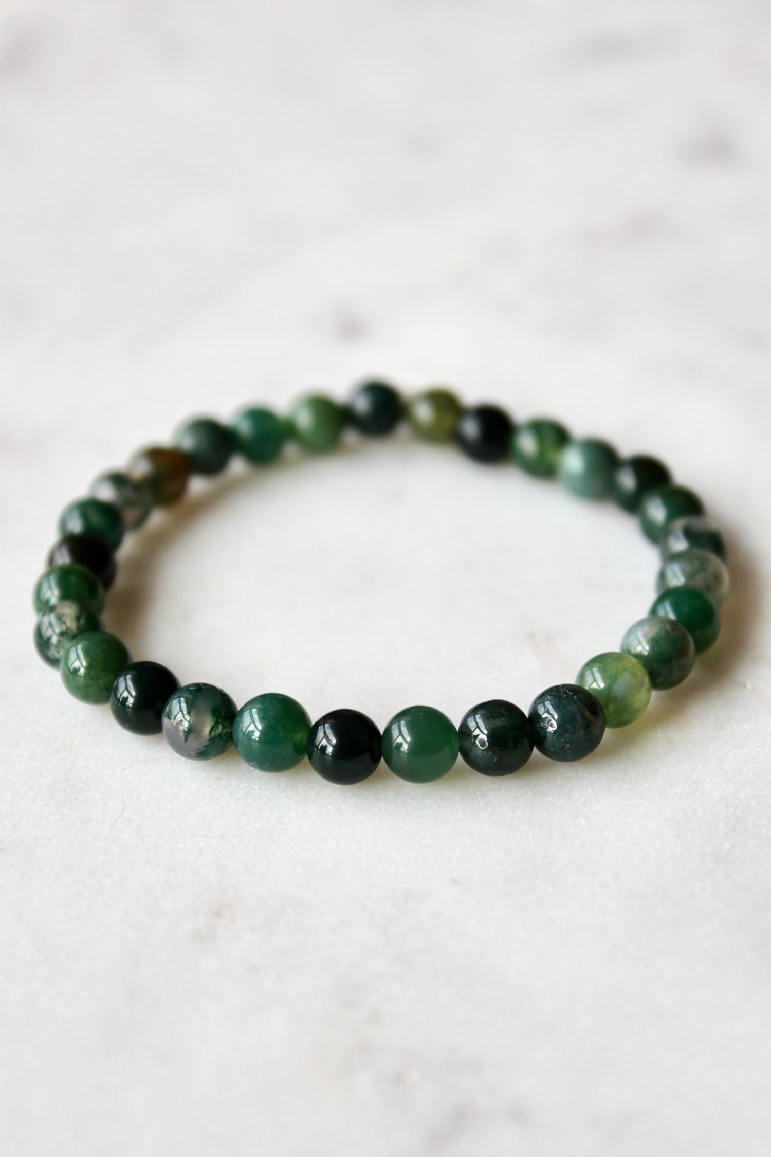 Image of Moss Agate Stacking Bracelet