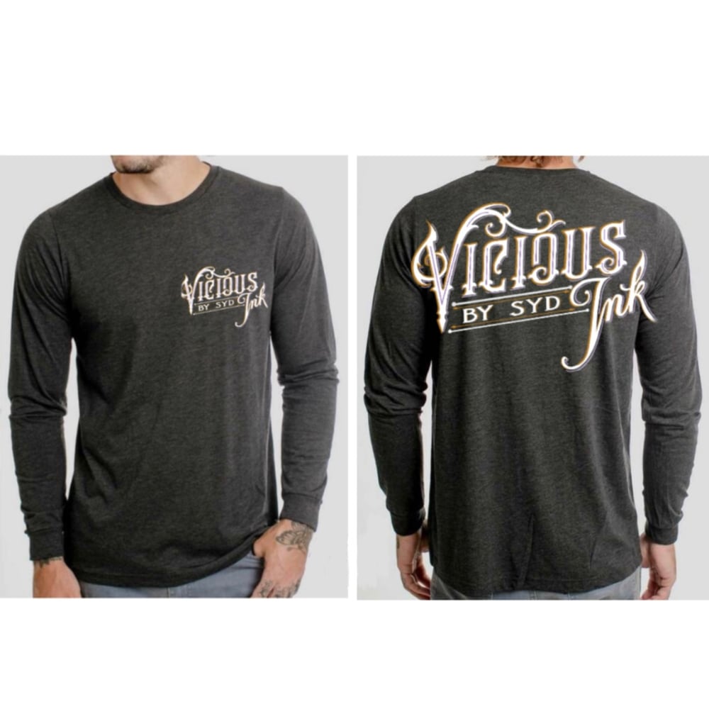 Image of OG Vicious INK Logo GRY Long Sleeve 