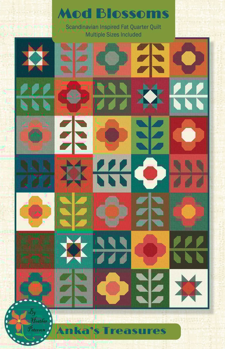 Mod Blossoms PDF pattern | Anka's Treasures