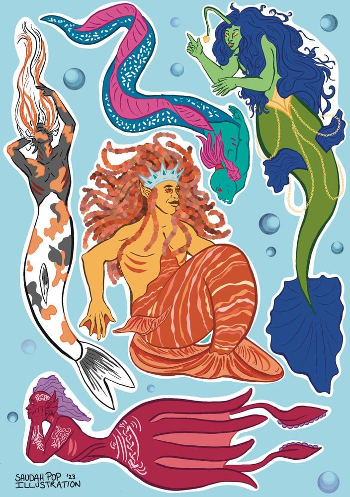 Image of Mermaid  Sticker Sheet