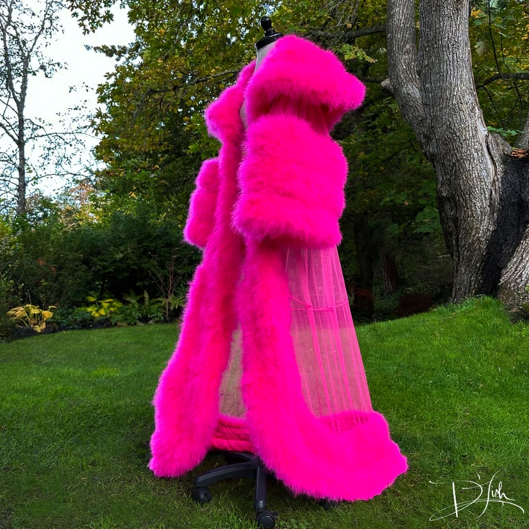 Shocking Pink "Lola" Dressing Gown
