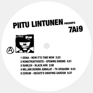 Piitu Lintunen presents 7Ai9 (SäHKö RECORDINGS) 12" vinyl 
