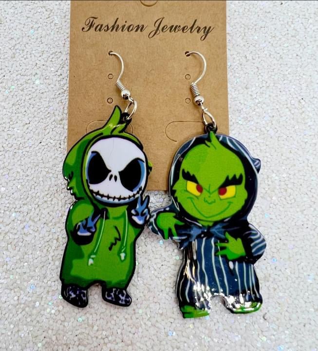 BFF Jack and Grinch earrings 