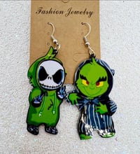 Image 2 of BFF Jack and Grinch earrings 