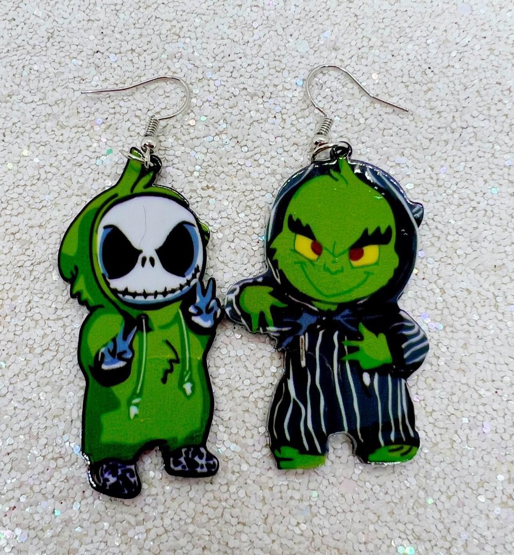 BFF Jack and Grinch earrings 