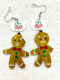 Oh Snap gingerbread earrings 