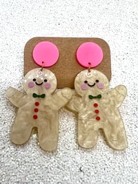 Image 1 of Gingerbread happy cookies earrings 