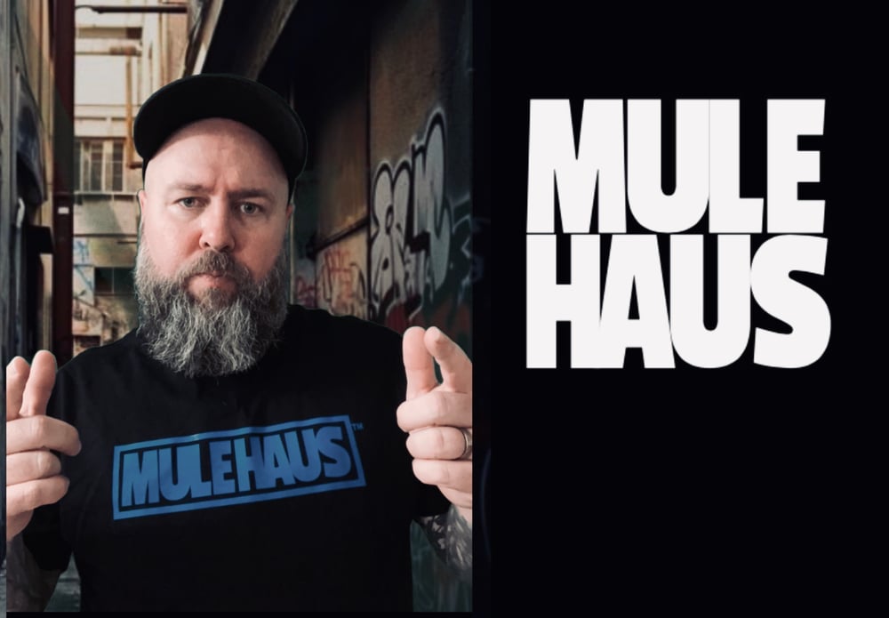 MH0029BB MULE HAUS - TRADEMARK BLACK AND BLUE