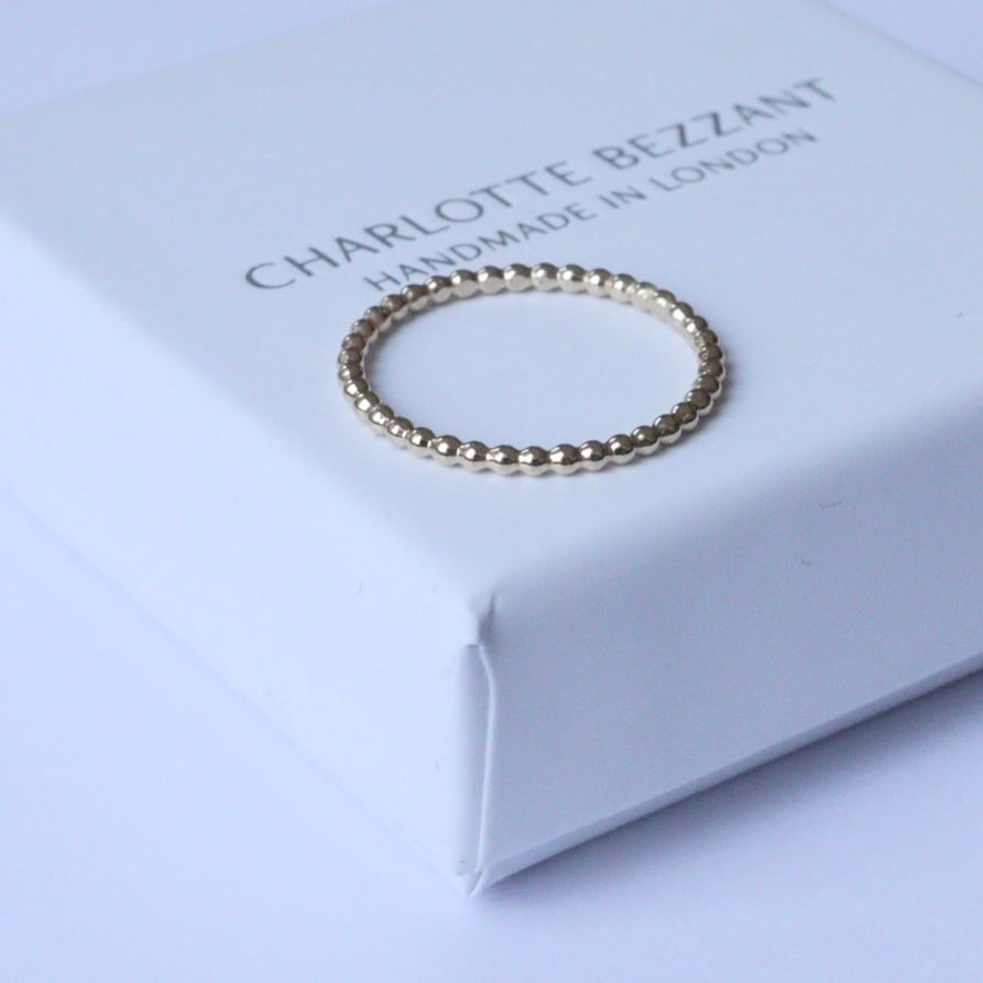 Image of Teeny gold bobble ring