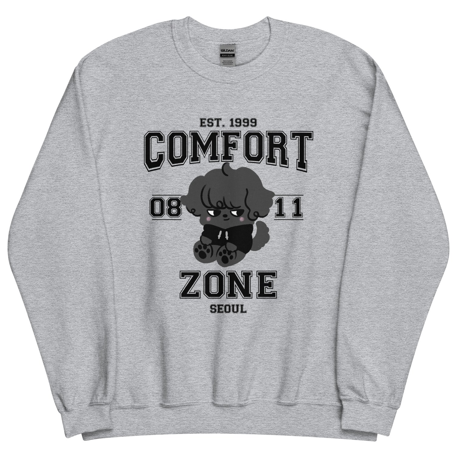 Image of 0811 poodle comfort zone sweatshirt