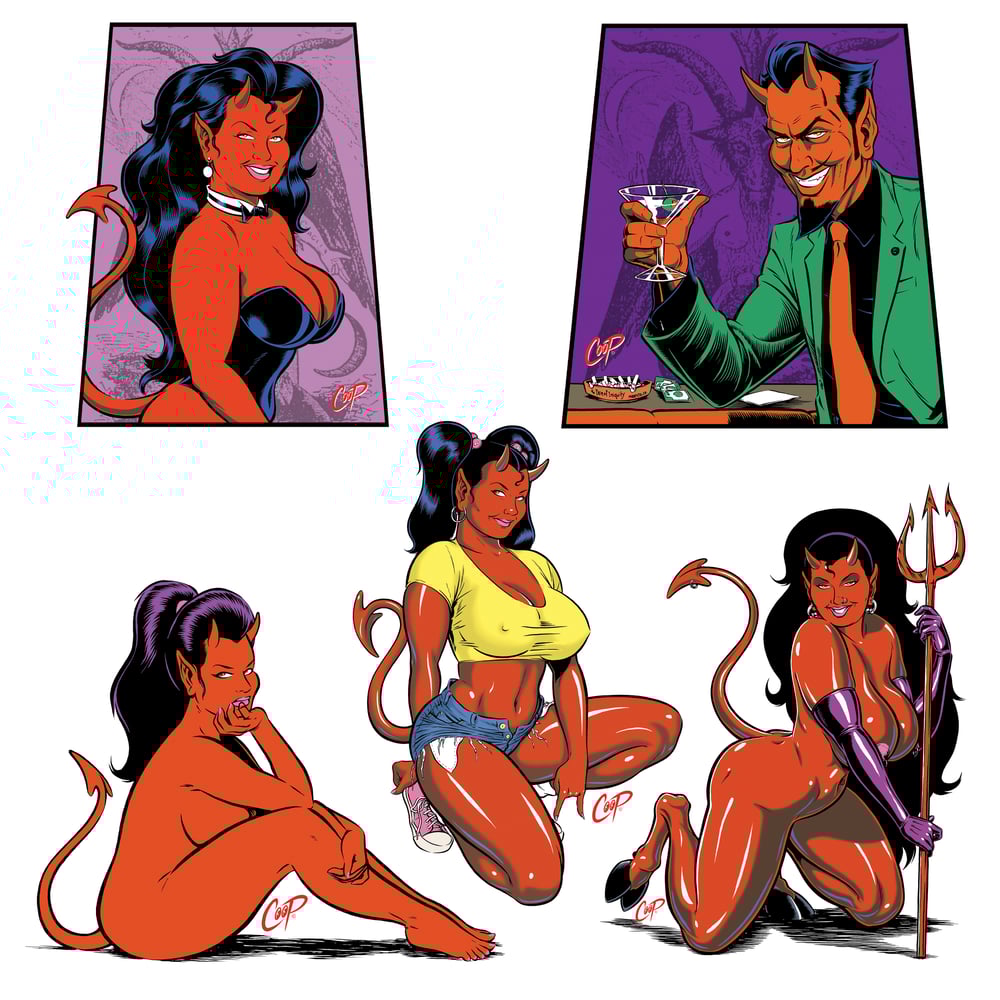 Image of COOP Sticker Pack #16 Classic Devils and Devil Girls