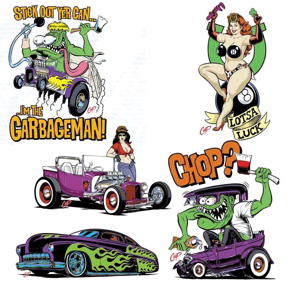 Image of COOP Sticker Pack #17 Hot Rods & Hotties