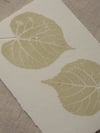 Lime Leaf Print - A6 - Original Art - Sage Green 