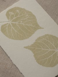 Image 2 of Lime Leaf Print - A6 - Original Art - Sage Green 