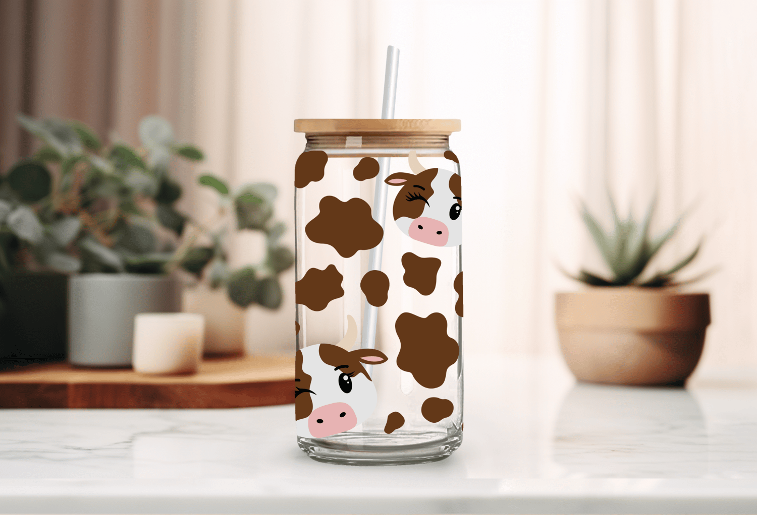 Image of Cutie Cow Libby Can Glass