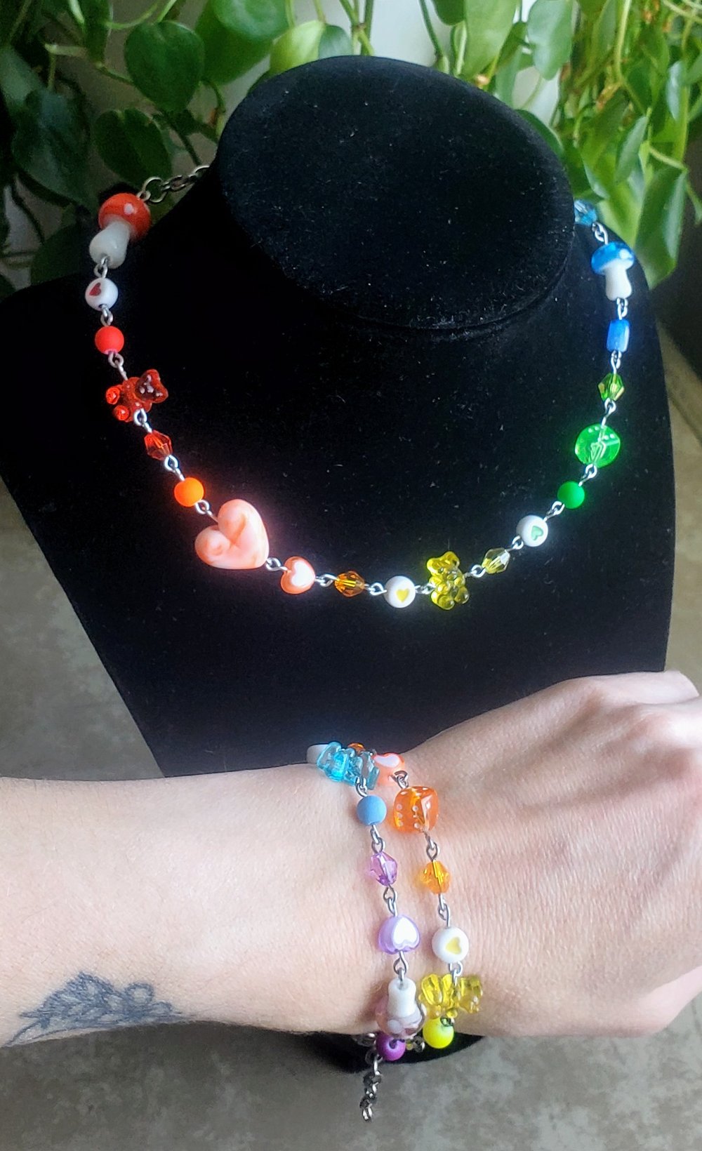 Image of Rainbow π necklace