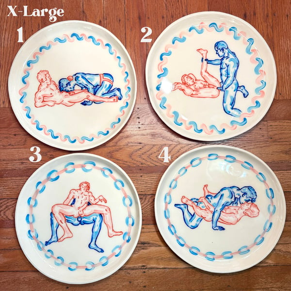 Image of XXX Handpainted Plates
