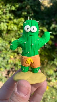 Image 1 of Saguaro Steve Clay Figure 