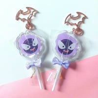 Image 3 of Gastly lollipop keychain