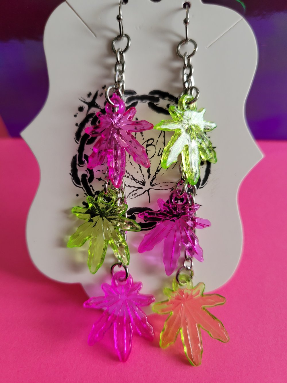 Image of "MD" Leaf Earrings 